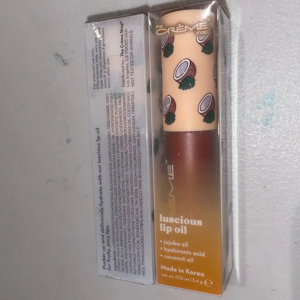 The Crème Shop Luscious Lip Oil with Jojoba and Coconut